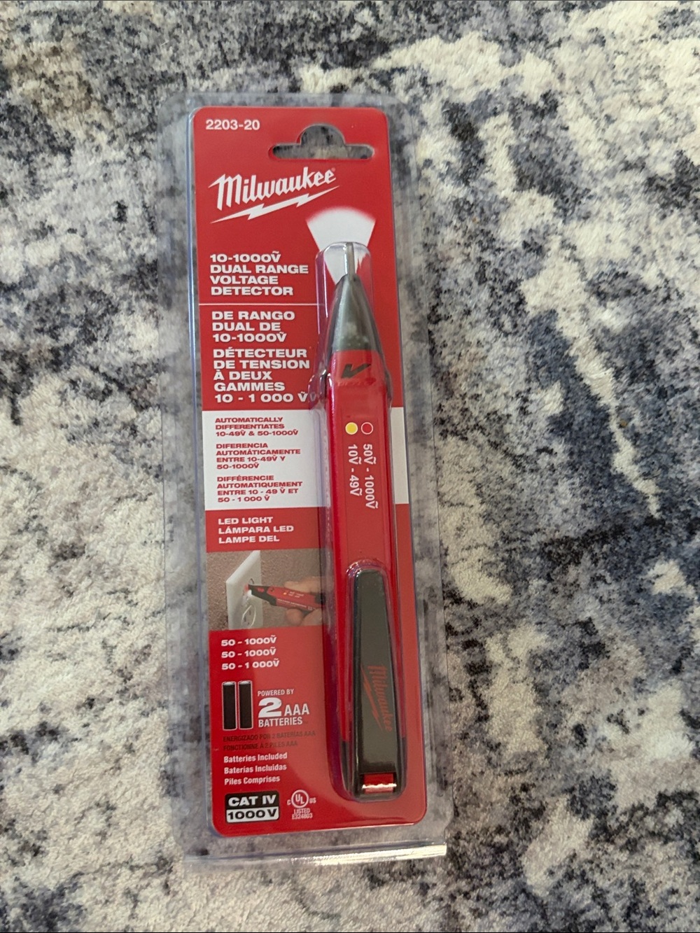 Milwaukee 2203-20 Dual Range Voltage Detector 10-1000V NIB